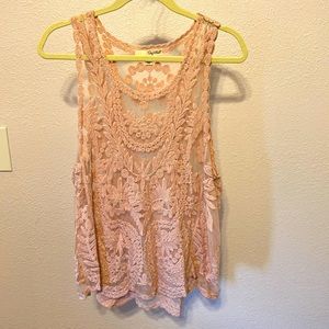 Pale dusty pink tank from SayWhat? brand size XL